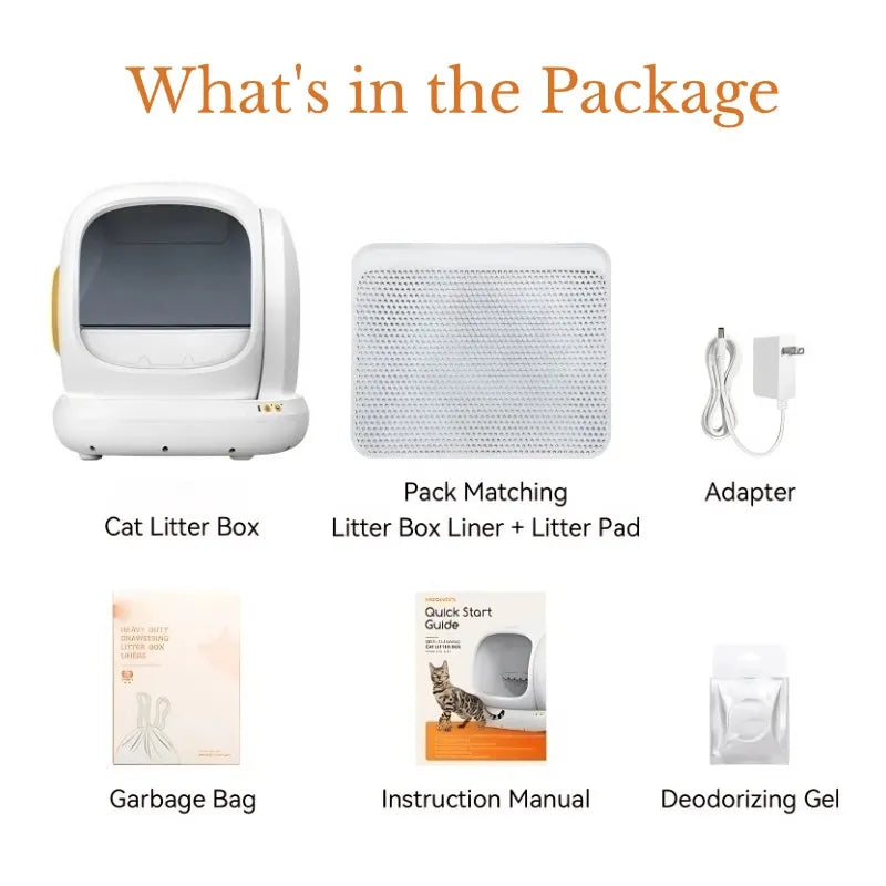 75L Smart Litter Box with 9 Sensors, Full Safety Protection, and Health Monitoring – For Your Cat’s Peace of Mind!