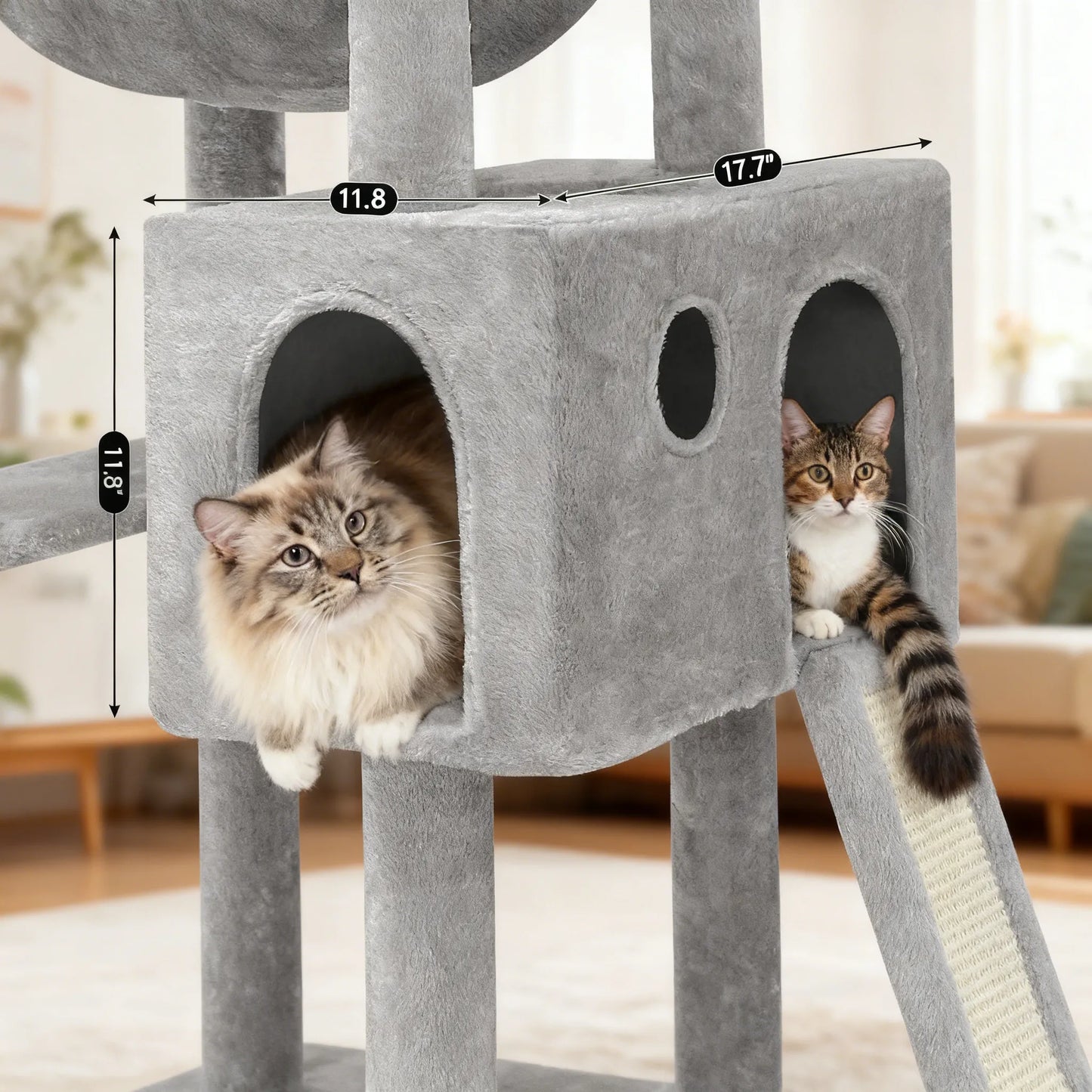 Large Cat Tree with Hammock – Multi-Functional Cat Tower for Adult Cats
