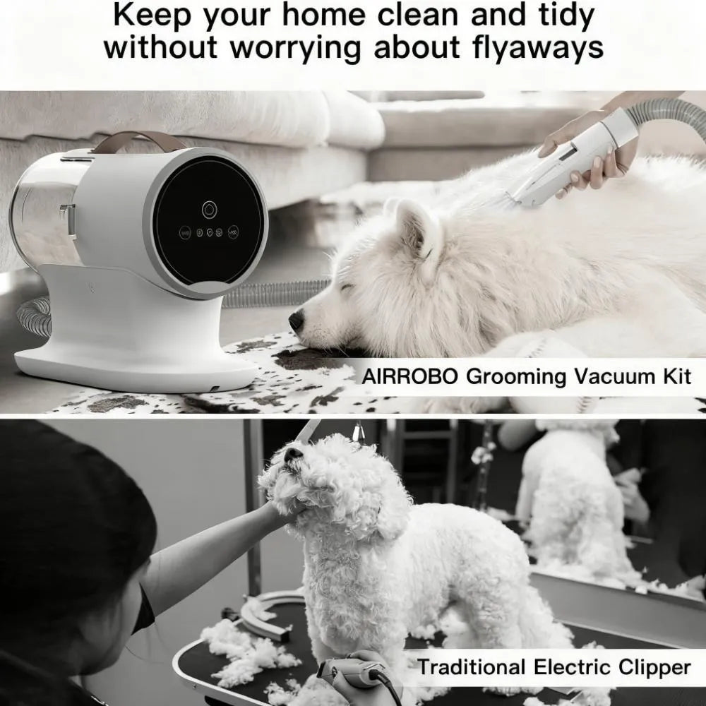 Dog Grooming Vacuum with 12000Pa Strong Suction – 5-in-1 Pet Grooming Kit