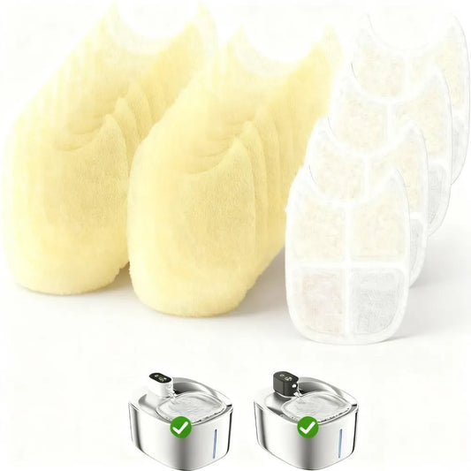 8-Pack Pet Fountain Filters, 6-Layer with Pre-Filter Sponges