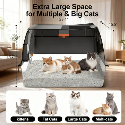 Stainless Steel Litter Box - Durable, Large-Capacity & Multi-Functional Solution