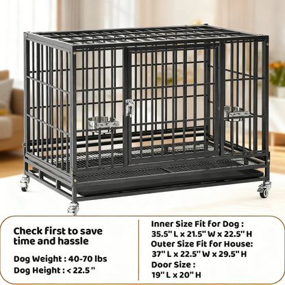 Stackable Dog Crate – Space-Saving, Heavy-Duty for Small & Medium Dogs