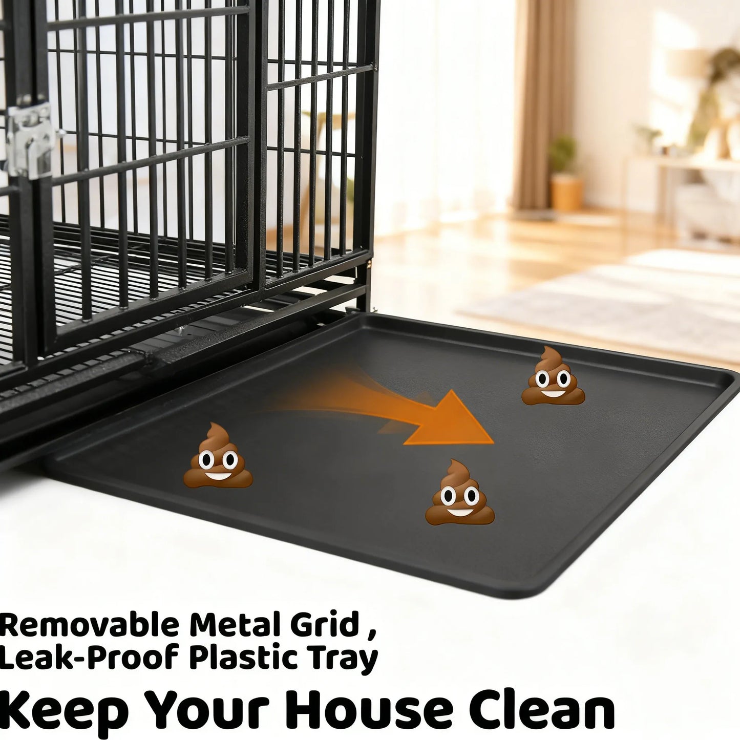 Stackable Dog Crate – Space-Saving, Heavy-Duty for Small & Medium Dogs