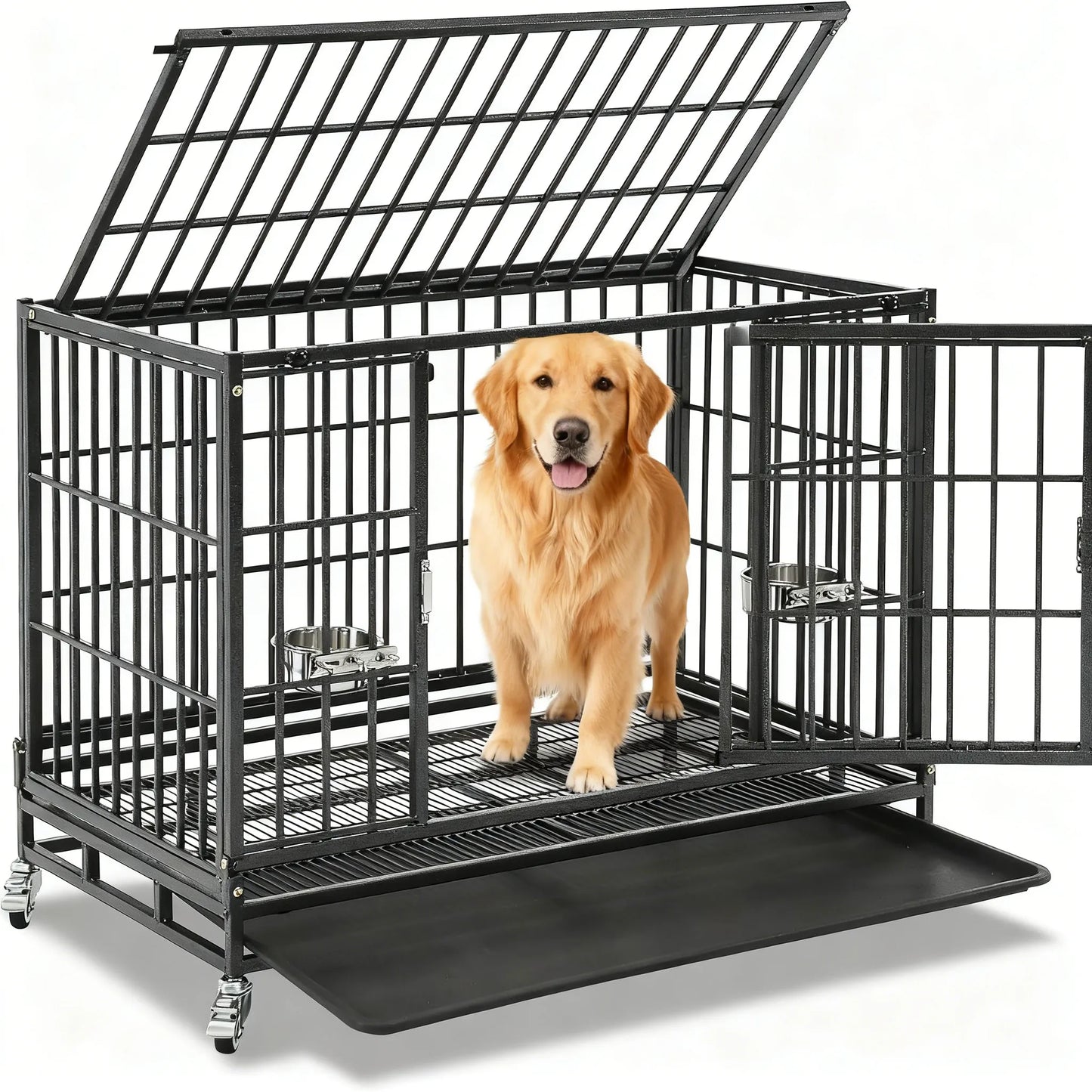 Stackable Dog Crate – Space-Saving, Heavy-Duty for Small & Medium Dogs